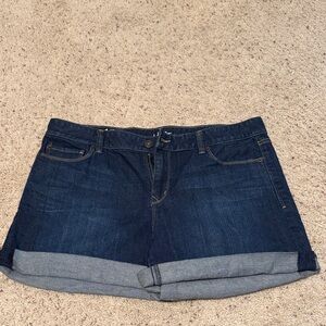 LOFT Dark Indigo Jean Shorts